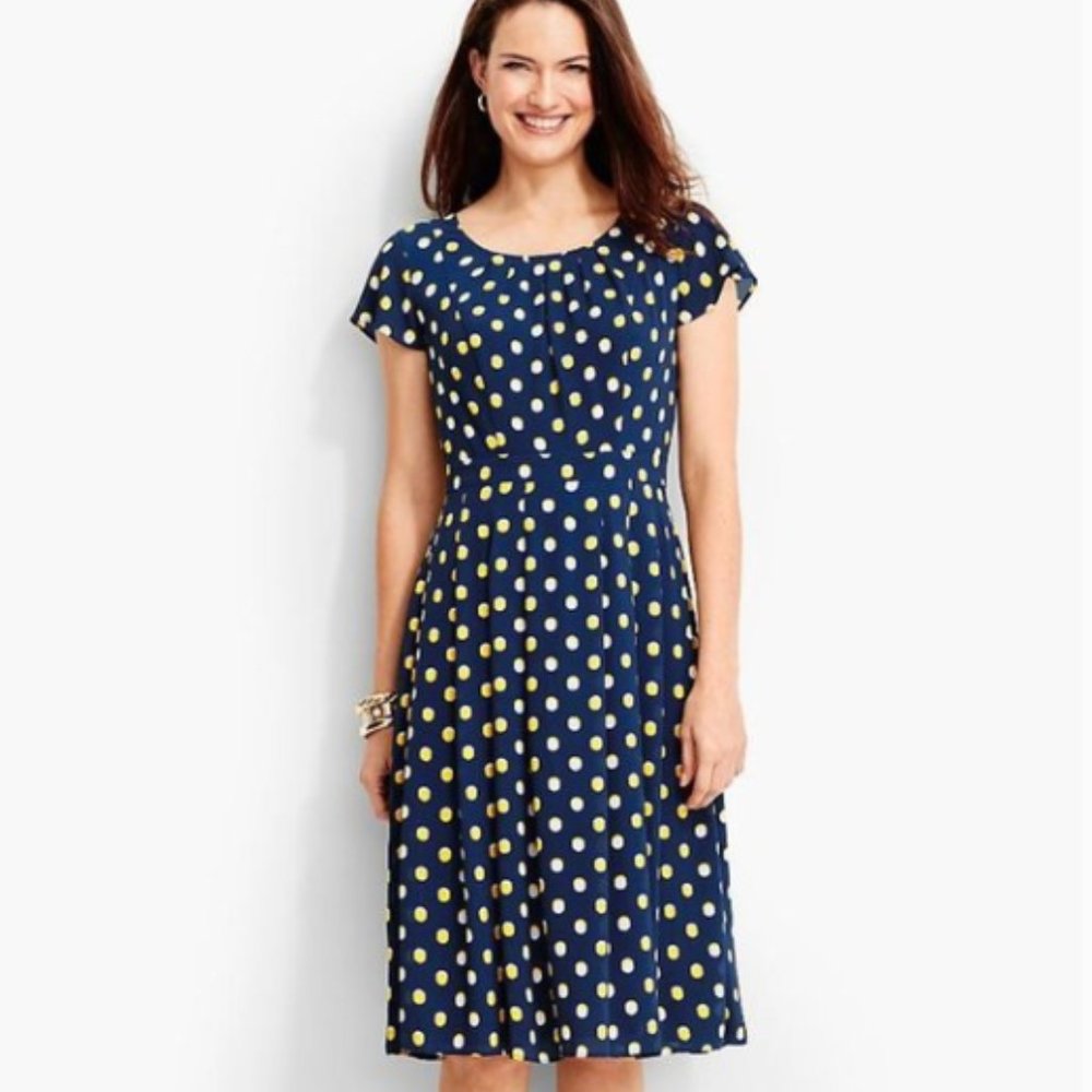 Polka dot midi dress